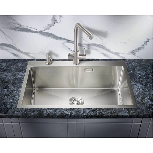 Кухонная мойка Milacio Denia 750 Steel (MC.77500) сталь нержавеющая Кухонная мойка Milacio Denia 750 Steel (MC.77500) сталь нержавеющая