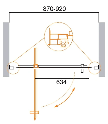 Душевая дверь CEZARES MOLVENO-BA-1-90-C-Cr-IV 90см стекло прозрачное, профиль хром Душевая дверь CEZARES MOLVENO-BA-1-90-C-Cr-IV 90см стекло прозрачное, профиль хром
