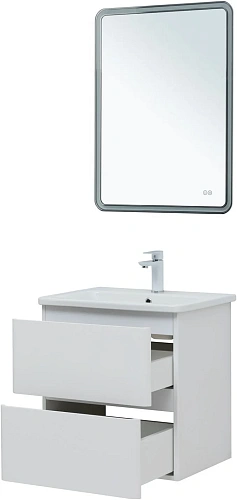 Тумба под раковину Aquanet Эмбер 60 белый матовый 00330465 напольная/подвесная Тумба под раковину Aquanet Эмбер 60 белый матовый 00330465 напольная/подвесная