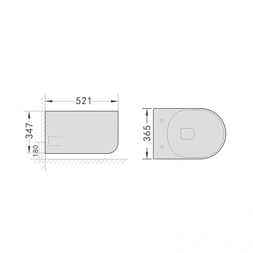 Унитаз подвесной Grossman Thin Rim GR-5602S (520х365х345) тонкий ободок, белый, с крышкой микролифт Унитаз подвесной Grossman Thin Rim GR-5602S (520х365х345) тонкий ободок, белый, с крышкой микролифт