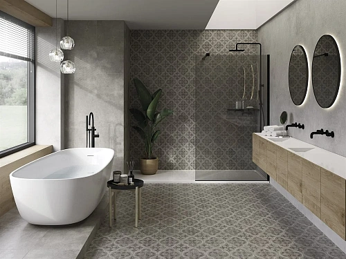 Керамогранит Cersanit Soul пэчворк серый рельеф 42x42 SL4R093 Керамогранит Cersanit Soul пэчворк серый рельеф 42x42 SL4R093