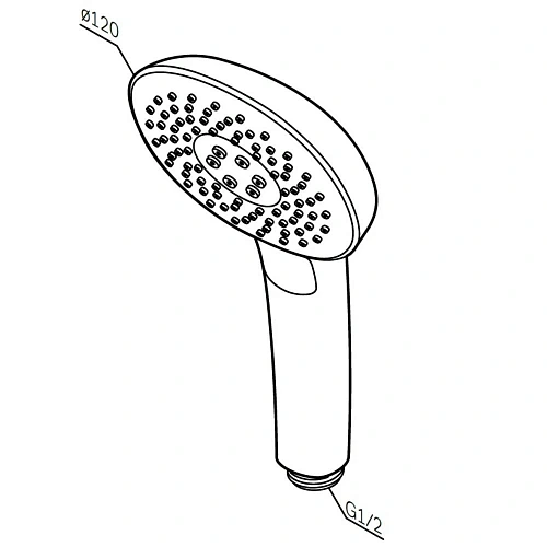 Душевая лейка AM.PM Spirit V2.0 F0270A000 120 мм, 3 функции, хром Душевая лейка AM.PM Spirit V2.0 F0270A000 120 мм, 3 функции, хром