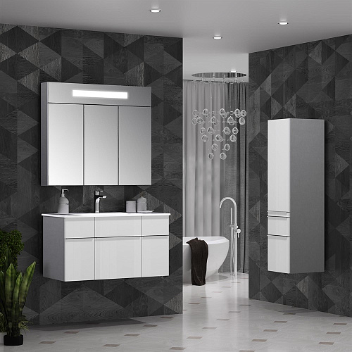 Зеркальный шкаф Opadiris Кристалл 90 Z0000010381 Зеркальный шкаф Opadiris Кристалл 90 Z0000010381