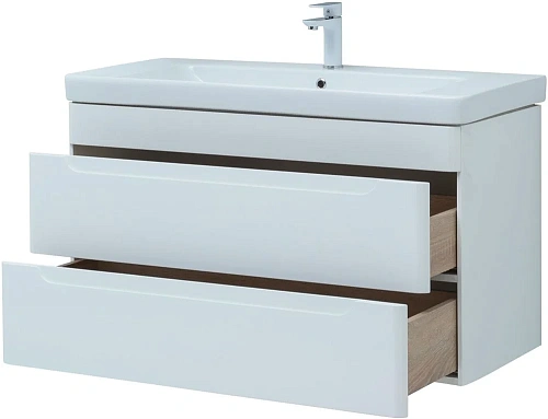 Тумба под раковину Aquanet София 105 белый глянец (2 ящика) 00274116 Тумба под раковину Aquanet София 105 белый глянец (2 ящика) 00274116