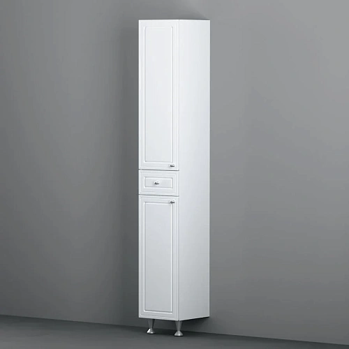 Шкаф-пенал Damixa Palace One M41CSR0303WG напольный, универсальный, 30 см, белый Шкаф-пенал Damixa Palace One M41CSR0303WG напольный, универсальный, 30 см, белый