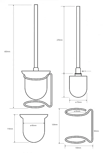 Ершик для унитаза Bemeta OMEGA 104113102 Ершик для унитаза Bemeta OMEGA 104113102