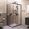 Душевой уголок AM.PM Gem S 120х80 WK93ER с душевой системой и аксессуарами, профиль черный матовый, стекло прозрачное Душевой уголок AM.PM Gem S 120х80 WK93ER с душевой системой и аксессуарами, профиль черный матовый, стекло прозрачное