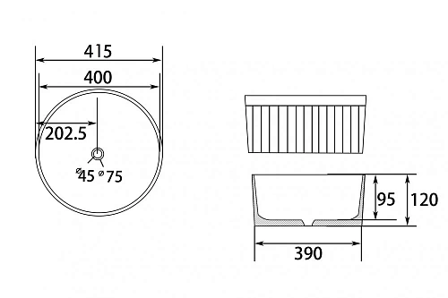 Раковина ABBER Bequem AC2114Regen накладная, хамелеон Раковина ABBER Bequem AC2114Regen накладная, хамелеон
