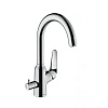 Картинка анонса товара «смеситель для кухни hansgrohe 220, с запорным вентилем, 1jet 71803000, хром»