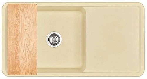 Кухонная мойка Aquaton Беллис 97 1A725132BS290 из литого мрамора, шампань Кухонная мойка Aquaton Беллис 97 1A725132BS290 из литого мрамора, шампань