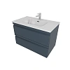 Тумба с раковиной Aquatek ВЕГА 80см AQ77080-MG серый матовый, подвесная Тумба с раковиной Aquatek ВЕГА 80см AQ77080-MG серый матовый, подвесная