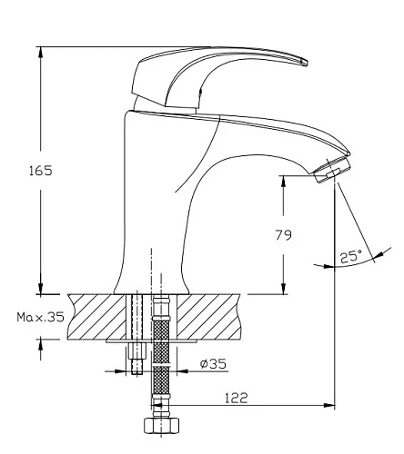 Смеситель для раковины Orange Astin M21-021cr хром Смеситель для раковины Orange Astin M21-021cr хром