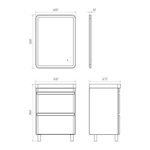 Тумба с раковиной Comforty Валдай-60Н 00-00020673 напольная белый матовый раковина 4460 Тумба с раковиной Comforty Валдай-60Н 00-00020673 напольная белый матовый раковина 4460