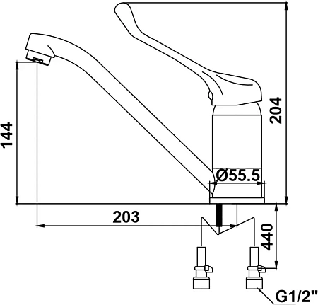 Смеситель для кухни Kaiser City 21033 Смеситель для кухни Kaiser City 21033