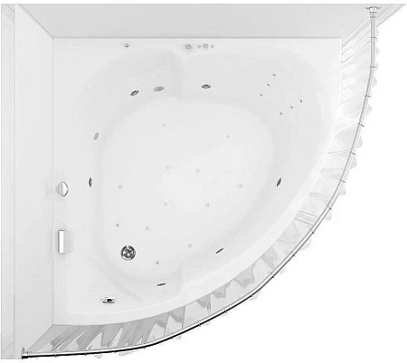 Карниз для ванны Aquanet Bali полукруглый 150х150 00156491 Карниз для ванны Aquanet Bali полукруглый 150х150 00156491