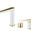 Смеситель на борт ванны Boheme VENTURO белый + золото 380-W Смеситель на борт ванны Boheme VENTURO белый + золото 380-W