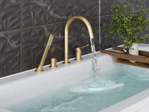 Смеситель на борт ванны Timo Saona 2320/17Y золото матовое Смеситель на борт ванны Timo Saona 2320/17Y золото матовое