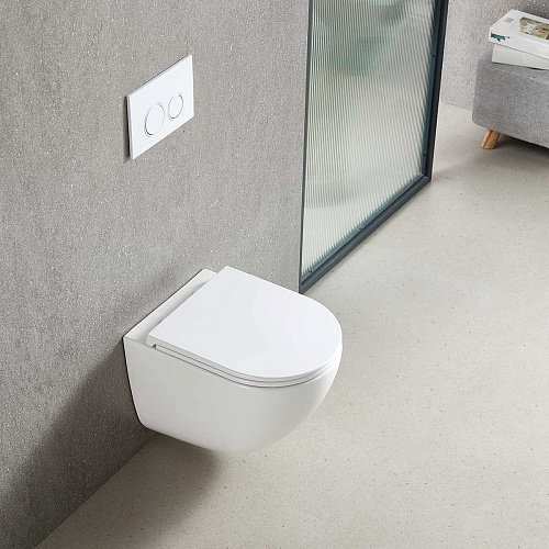 Унитаз подвесной Vincea Bien VT1-51T безободковый, цвет белый, ультратонкое soft-close сиденье Унитаз подвесной Vincea Bien VT1-51T безободковый, цвет белый, ультратонкое soft-close сиденье