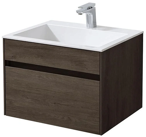 Тумба под раковину Vincea Chiara 600 подвесная, 1 выкатной ящик soft-close, R.Oak VMC-2C600RO Тумба под раковину Vincea Chiara 600 подвесная, 1 выкатной ящик soft-close, R.Oak VMC-2C600RO