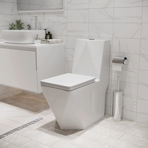 Унитаз напольный GROSSMAN Cristal Cristal 680x370x835 моноблок с толстой крышкой GR-4491 Унитаз напольный GROSSMAN Cristal Cristal 680x370x835 моноблок с толстой крышкой GR-4491