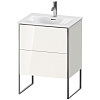 Картинка анонса товара «тумба под раковину duravit xsquare xs452202222 напольная 61 см белая глянцевый»