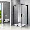Картинка анонса товара «душевой уголок vincea slim vss-2sl8010clb-r, 1000x800, матовый черный, стекло прозрачное, правый»