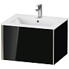 Картинка анонса товара «тумба под раковину duravit xviu xv40250b140 подвесная 61 см черный глянцевый»