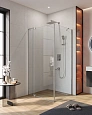 Душевой уголок CEZARES SLIDER-AH-1-100-100/110-C-Cr 100-110x100см стекло прозрачное, профиль хром Душевой уголок CEZARES SLIDER-AH-1-100-100/110-C-Cr 100-110x100см стекло прозрачное, профиль хром