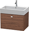 Картинка анонса товара «тумба под раковину duravit brioso br405401021 подвесная 68 см орех темный»