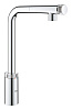 Картинка анонса товара «смеситель для кухни grohe vento smart control с выдвижным l-образным изливом, хром (30443000)»