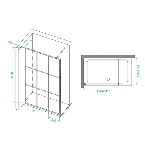 Душевая перегородка RGW Walk In WA-111B 411011114-84 Душевая перегородка RGW Walk In WA-111B 411011114-84