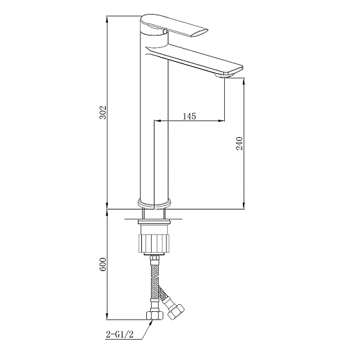 Смеситель для раковины BOCH MANN MIMI XLB BM9190 высокий, черный Смеситель для раковины BOCH MANN MIMI XLB BM9190 высокий, черный