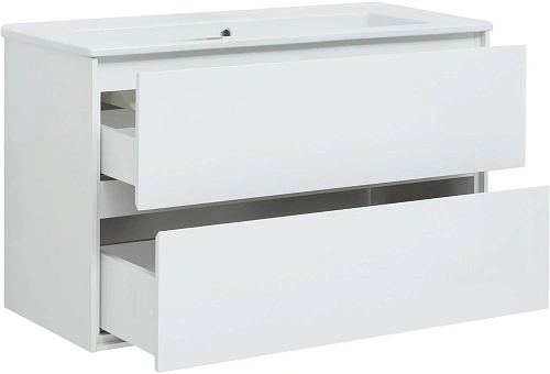 Тумба под раковину Aquanet Милан 105 белый глянец 00339970 подвесная Тумба под раковину Aquanet Милан 105 белый глянец 00339970 подвесная