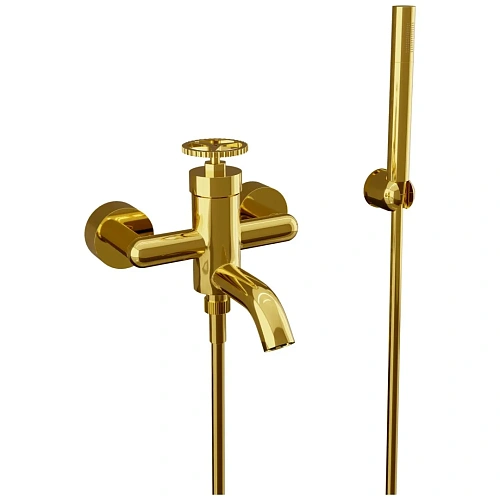 Смеситель для ванны Remer Chrono CH02DO, золото глянцевое Смеситель для ванны Remer Chrono CH02DO, золото глянцевое