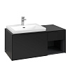 Картинка анонса товара «тумба под раковину villeroy &amp; boch subway 3.0 с подсветкой volcano black / volcano black c572l1vl»