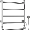 Полотенцесушитель электрический Allen Brau Priority 640х475 7.31000-BN никель браш Полотенцесушитель электрический Allen Brau Priority 640х475 7.31000-BN никель браш