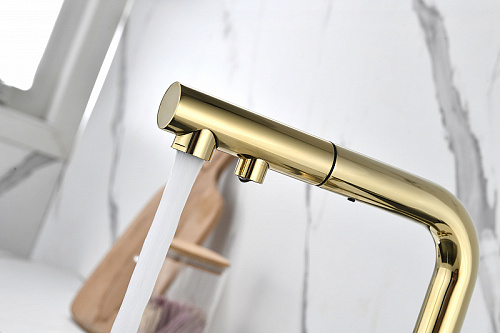 Смеситель для кухни Paulmark SERPENTINE золото Se213222-G Смеситель для кухни Paulmark SERPENTINE золото Se213222-G