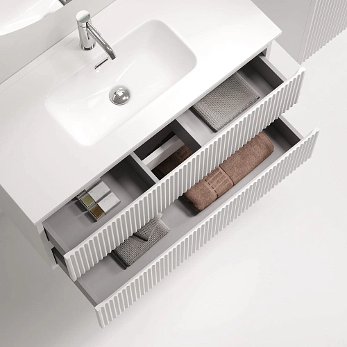 Тумба под раковину SANCOS Snob SNR90/39W R 890х390х500 Bianco подвесная Тумба под раковину SANCOS Snob SNR90/39W R 890х390х500 Bianco подвесная