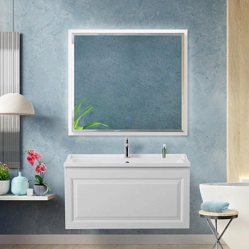 Зеркало CEZARES INTERNI с подсветкой сенсорным выключателем и подогревом CZR-SPC-INT-1000-900-LED-TCH-WARM-BL 1000x900 Bianco Lucido Зеркало CEZARES INTERNI с подсветкой сенсорным выключателем и подогревом CZR-SPC-INT-1000-900-LED-TCH-WARM-BL 1000x900 Bianco Lucido