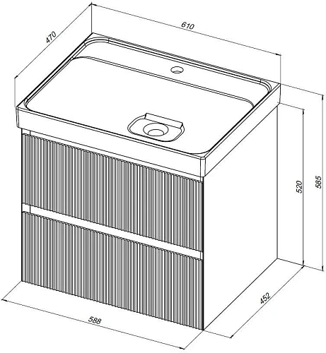 Тумба под раковину Aquanet Альтера 60 белый матовый 00337154 подвесная Тумба под раковину Aquanet Альтера 60 белый матовый 00337154 подвесная