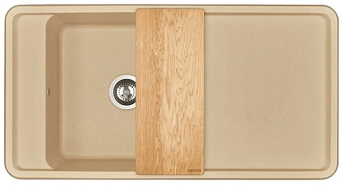 Кухонная мойка Aquaton Беллис 97 1A725132BS260 из литого мрамора, латте Кухонная мойка Aquaton Беллис 97 1A725132BS260 из литого мрамора, латте