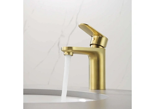 Смеситель для раковины Aquatek НИКА AQ1810BG золото шлифованное Смеситель для раковины Aquatek НИКА AQ1810BG золото шлифованное