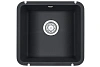 Кухонная мойка Granula 3801, ШВАРЦ (чёрный металлик), кварц 435х455