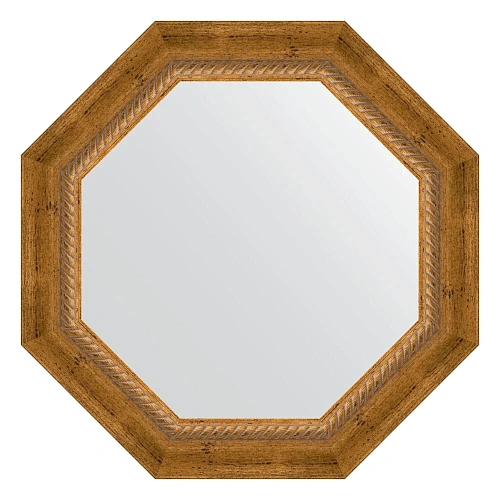 Зеркало в багетной раме Evoform Octagon, BY 3673, 53 x 53 см, состаренная бронза с плетением Зеркало в багетной раме Evoform Octagon, BY 3673, 53 x 53 см, состаренная бронза с плетением
