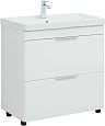 Тумба под раковину Aquanet Ирис new 815 белый глянец (2 ящика) 00310154 Тумба под раковину Aquanet Ирис new 815 белый глянец (2 ящика) 00310154