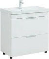 Тумба под раковину Aquanet Ирис new 815 белый глянец (2 ящика) 00310154 Тумба под раковину Aquanet Ирис new 815 белый глянец (2 ящика) 00310154