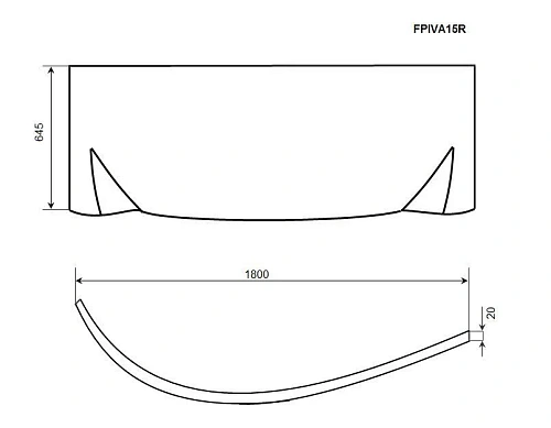Экран для ванны фронтальный Timo FPIVA15R 180 см Экран для ванны фронтальный Timo FPIVA15R 180 см