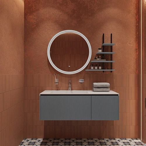 Зеркало STWORKI Гриндстед 80 белое, с подсветкой 557878 Зеркало STWORKI Гриндстед 80 белое, с подсветкой 557878