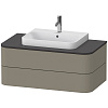 Картинка анонса товара «тумба под раковину duravit happy d.2 plus hp497109292 подвесная 100 см серый камень»