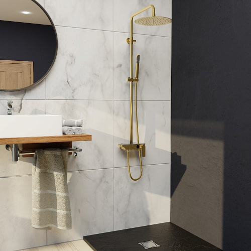 Душевая перегородка RGW WA-12G + Душевая стойка RGW SP-33G 32101290-16-k Душевая перегородка RGW WA-12G + Душевая стойка RGW SP-33G 32101290-16-k